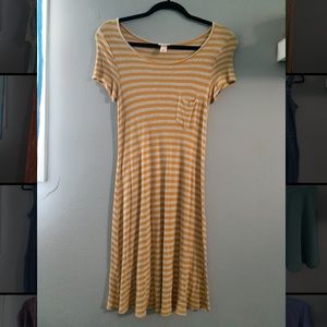 Striped T shirt dress